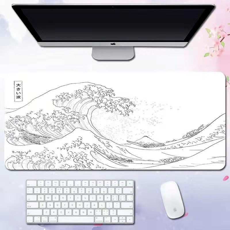 Wave Extended Gaming Desk Pad — Keyboard & Mouse Mat