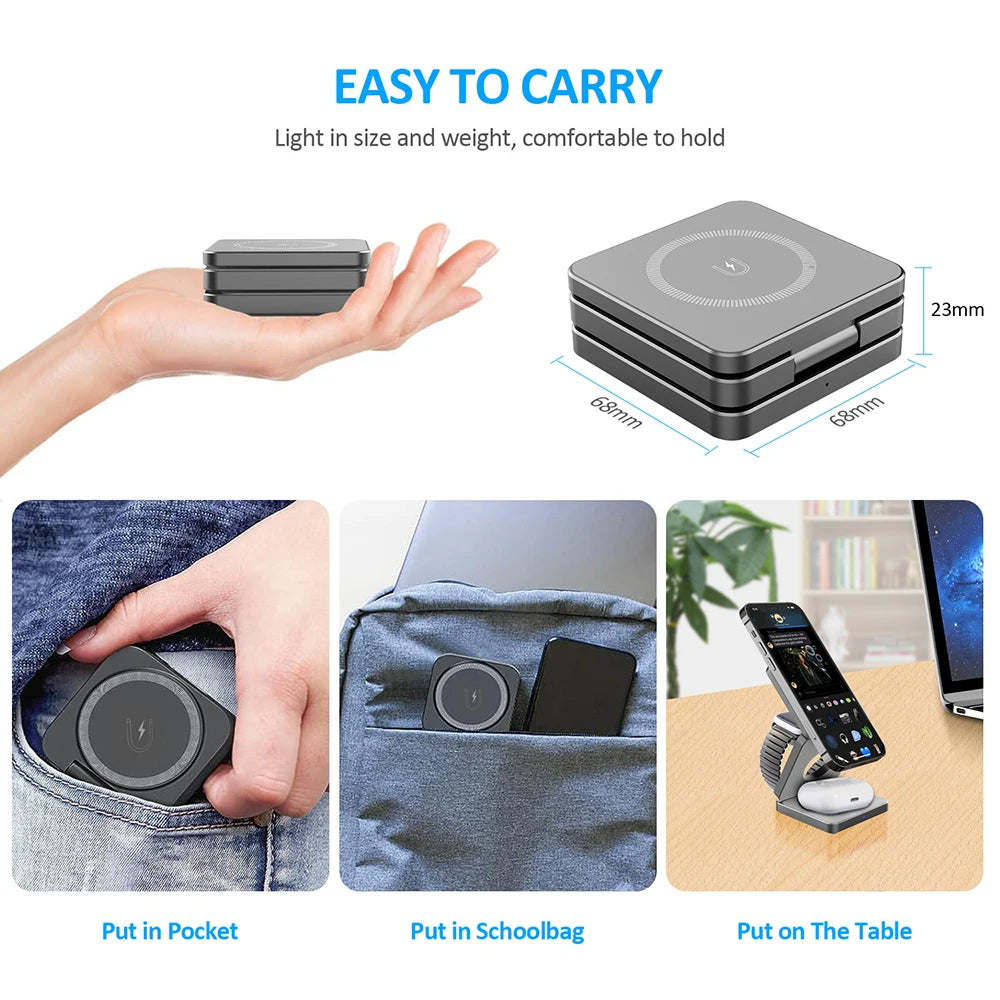 3-in-1 Magnetic Wireless Charger