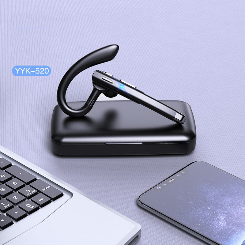 Single-Ear Wireless Bluetooth Business Headset with Noise Reduction
