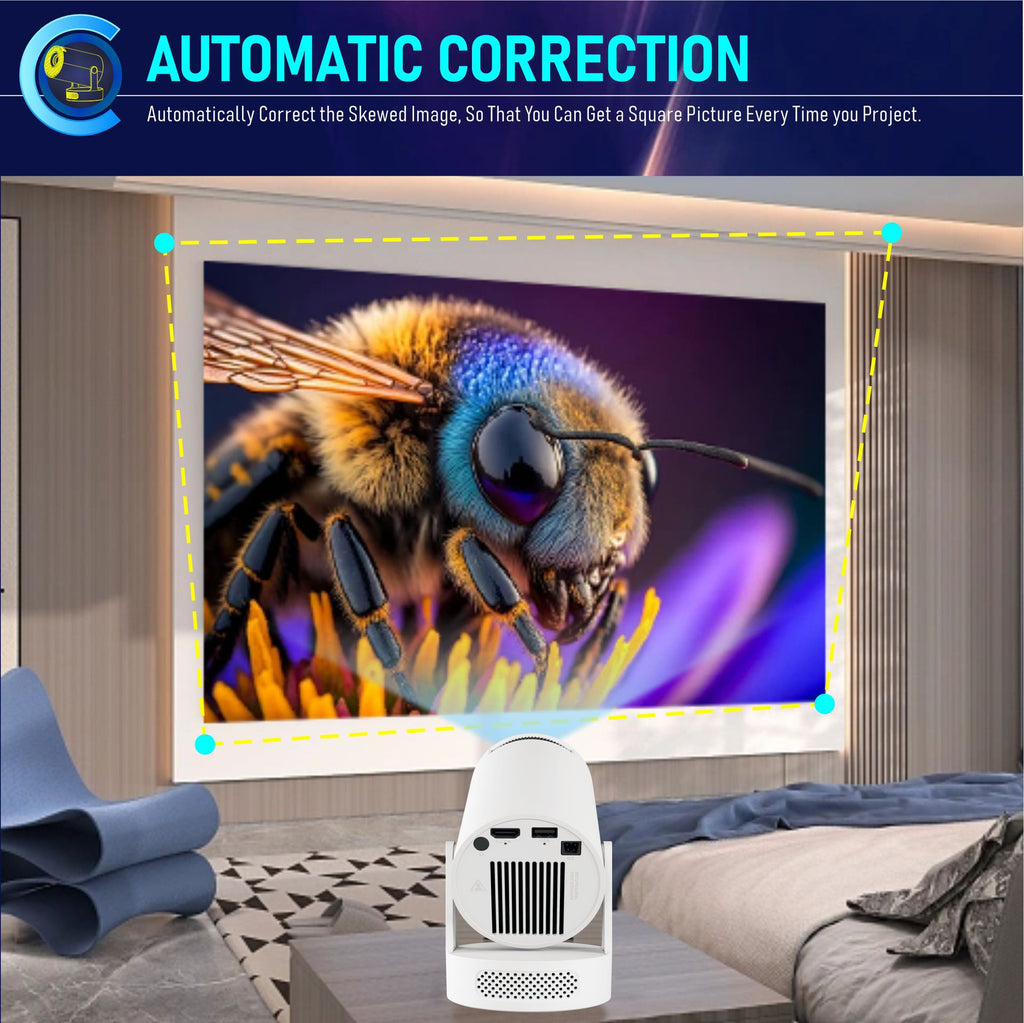 HY300 Ultra Portable Smart Projector with Android & WiFi