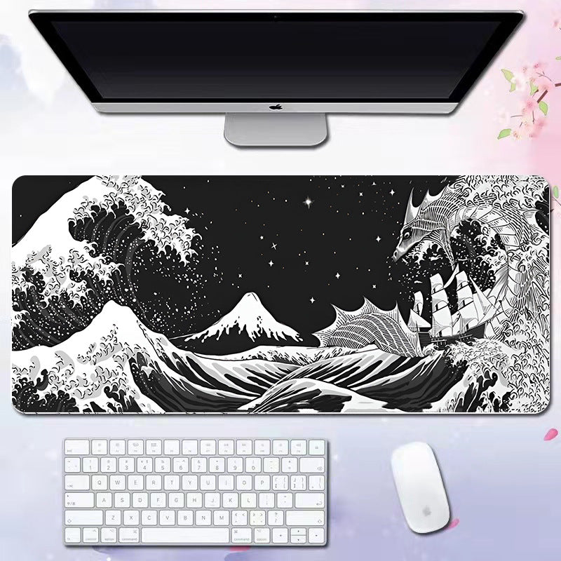 Wave Extended Gaming Desk Pad — Keyboard & Mouse Mat