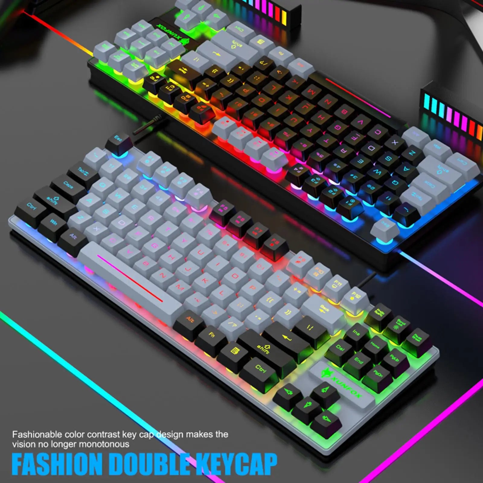 87-Key LED Backlit Gaming Keyboard