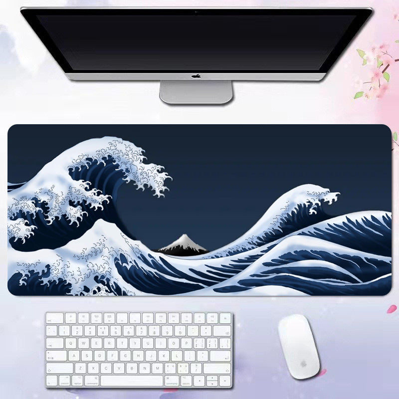 Wave Extended Gaming Desk Pad — Keyboard & Mouse Mat