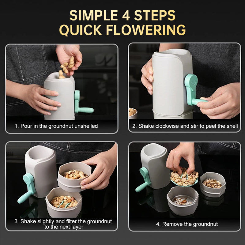 Hand-Operated Peanut & Pistachio Sheller — Kitchen Peeling Gadget