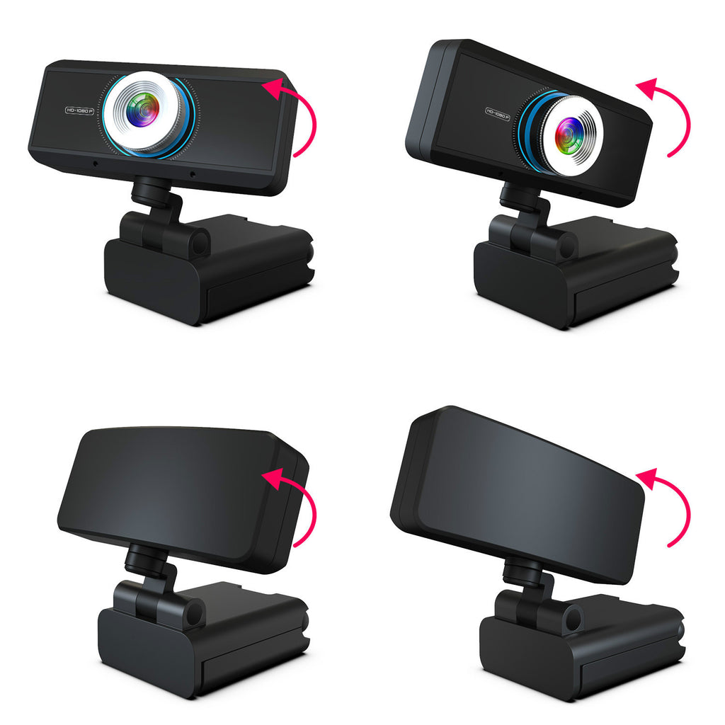HD 1080P USB Webcam with Built-In Microphone