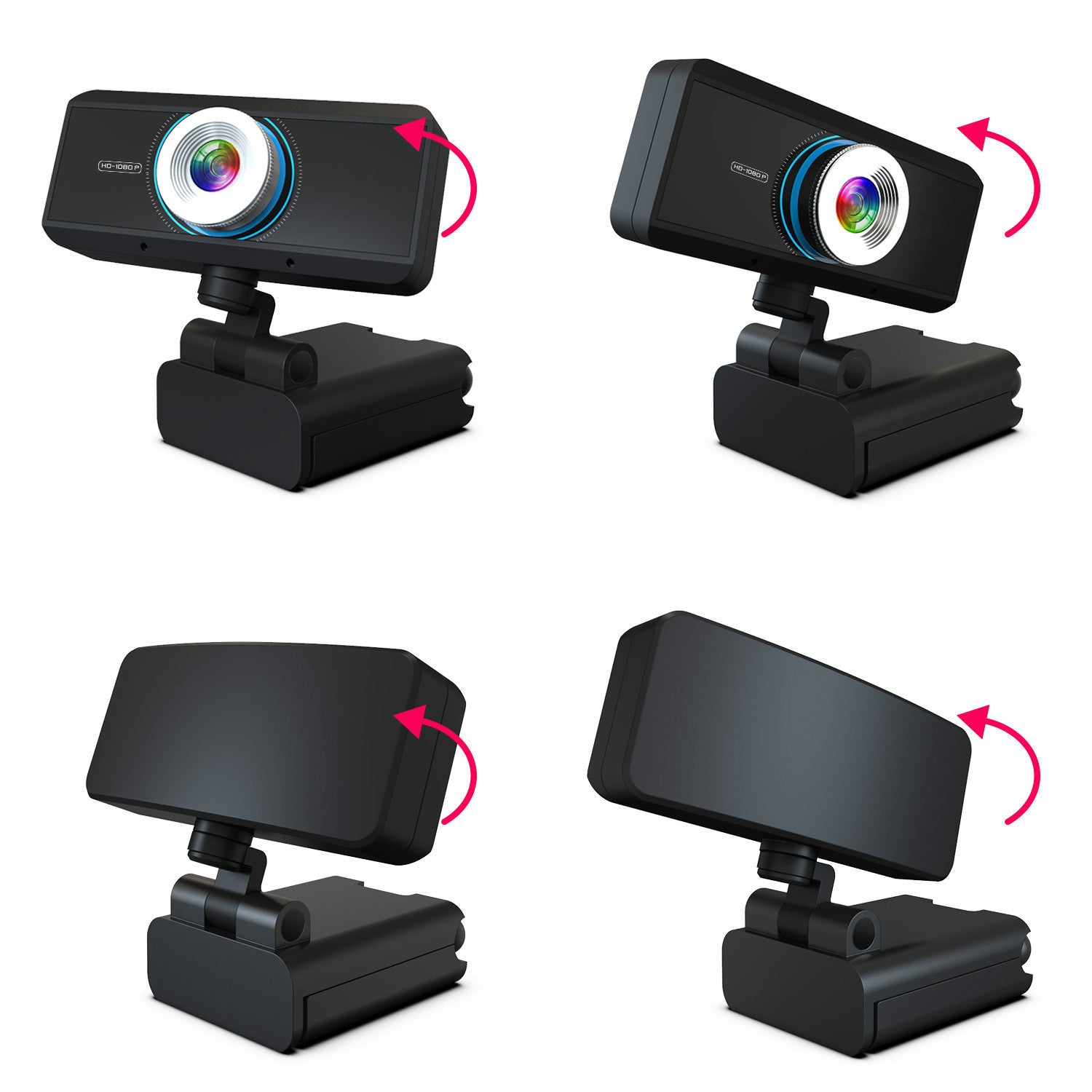 HD 1080P USB Webcam with Built-In Microphone