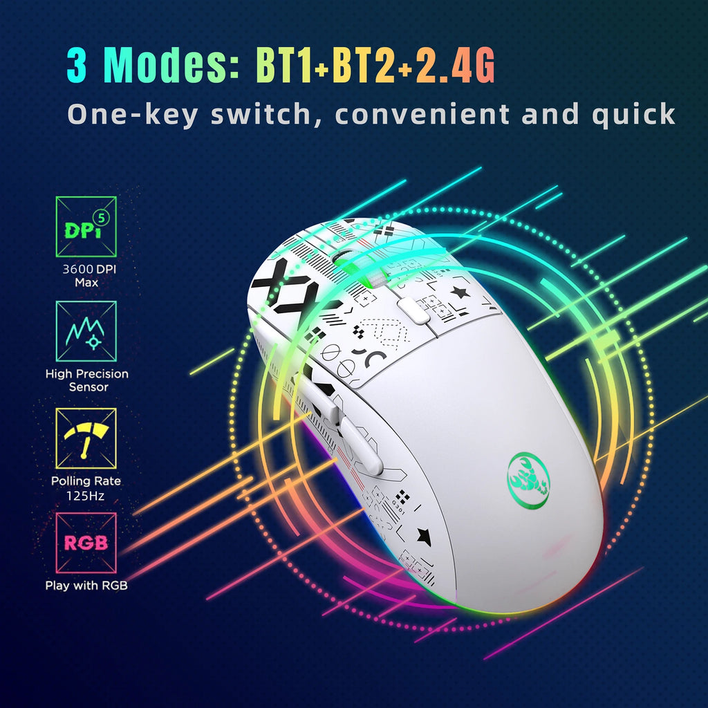 HXSJ T90 2.4G Wireless RGB Gaming Mouse