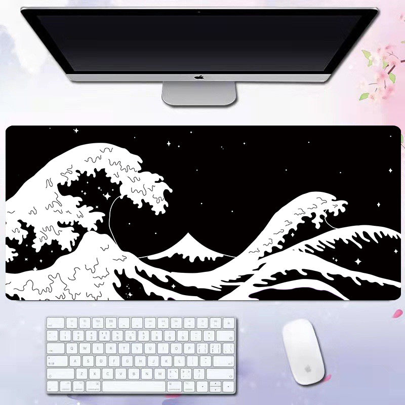Wave Extended Gaming Desk Pad — Keyboard & Mouse Mat