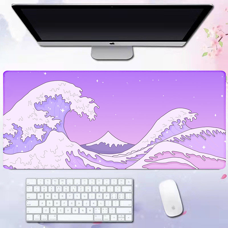 Wave Extended Gaming Desk Pad — Keyboard & Mouse Mat