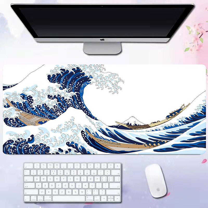 Wave Extended Gaming Desk Pad — Keyboard & Mouse Mat