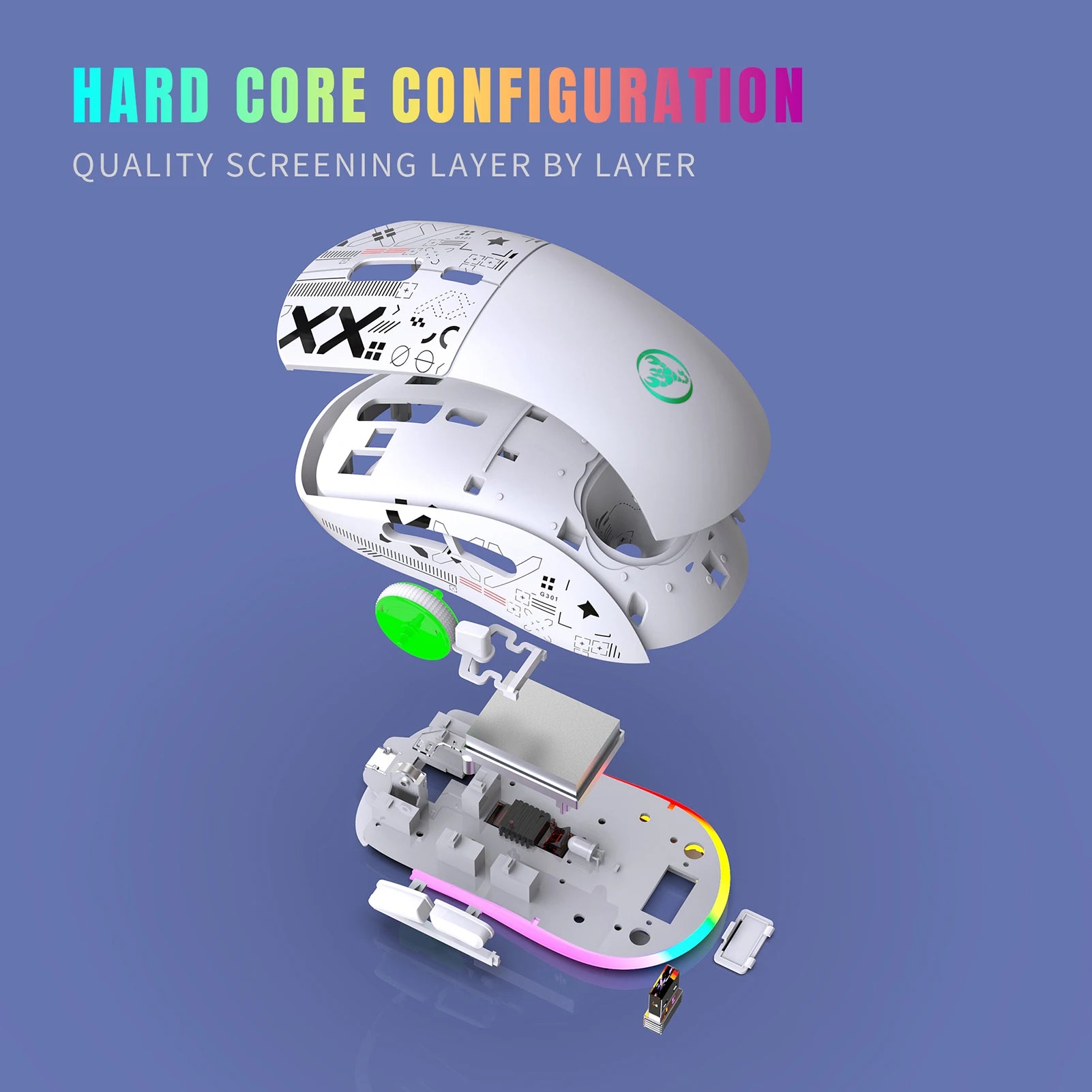 HXSJ T90 2.4G Wireless RGB Gaming Mouse