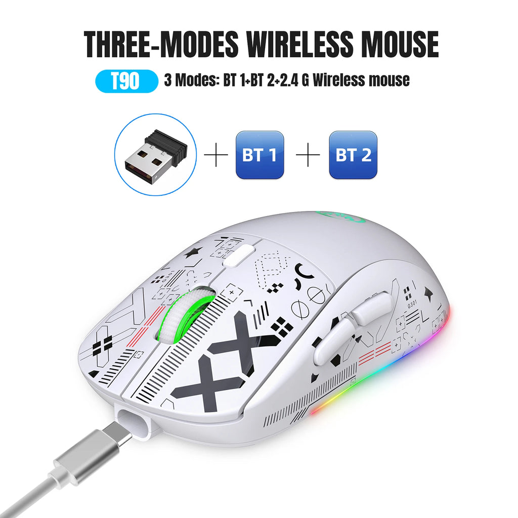 HXSJ T90 2.4G Wireless RGB Gaming Mouse