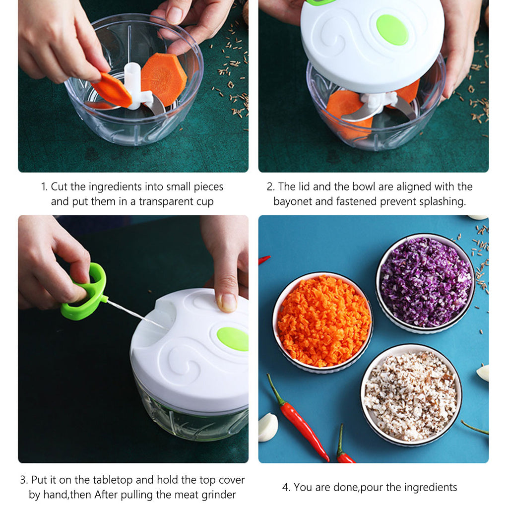 Manual Garlic Press & Vegetable Slicer — Multi-Function Kitchen Tool