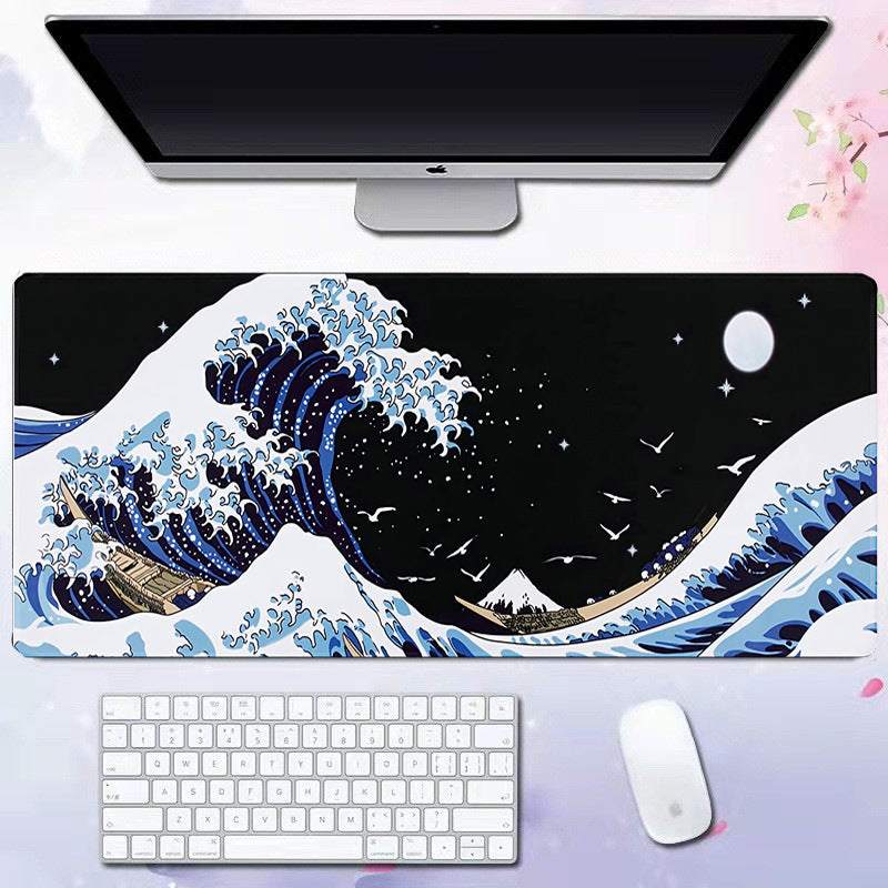 Wave Extended Gaming Desk Pad — Keyboard & Mouse Mat