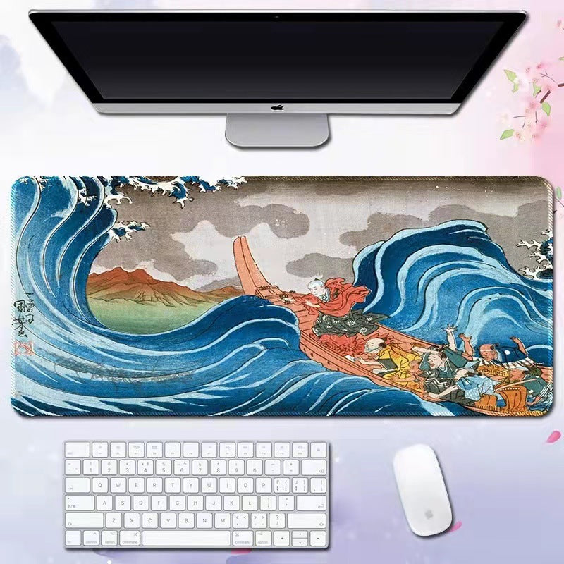 Wave Extended Gaming Desk Pad — Keyboard & Mouse Mat