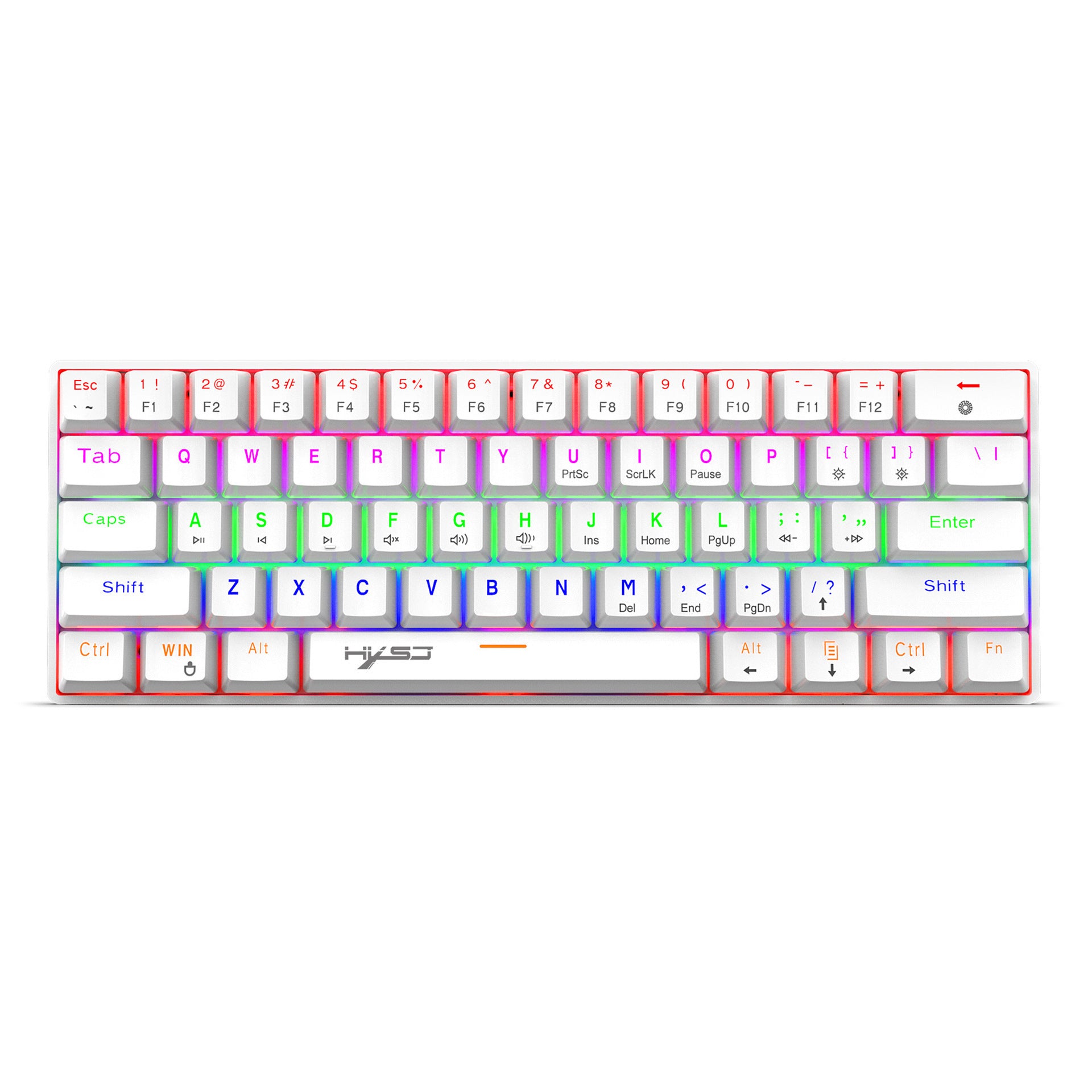 61-Key RGB Mechanical Gaming Keyboard — Wired Blue Switch