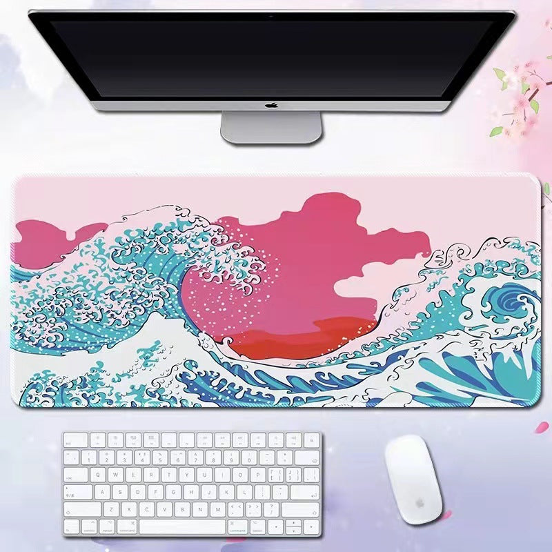 Wave Extended Gaming Desk Pad — Keyboard & Mouse Mat