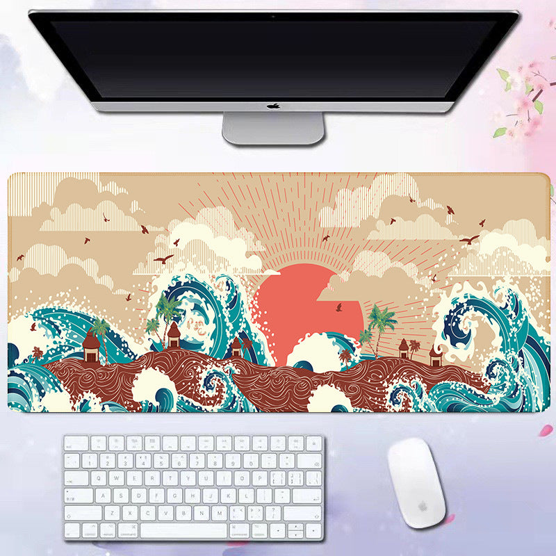 Wave Extended Gaming Desk Pad — Keyboard & Mouse Mat
