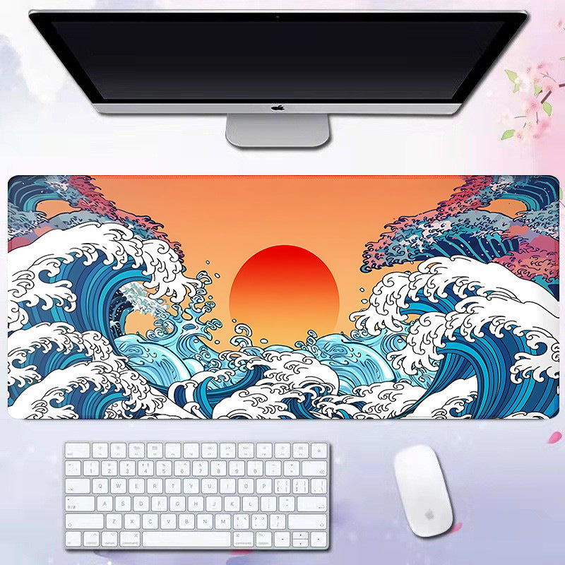 Wave Extended Gaming Desk Pad — Keyboard & Mouse Mat