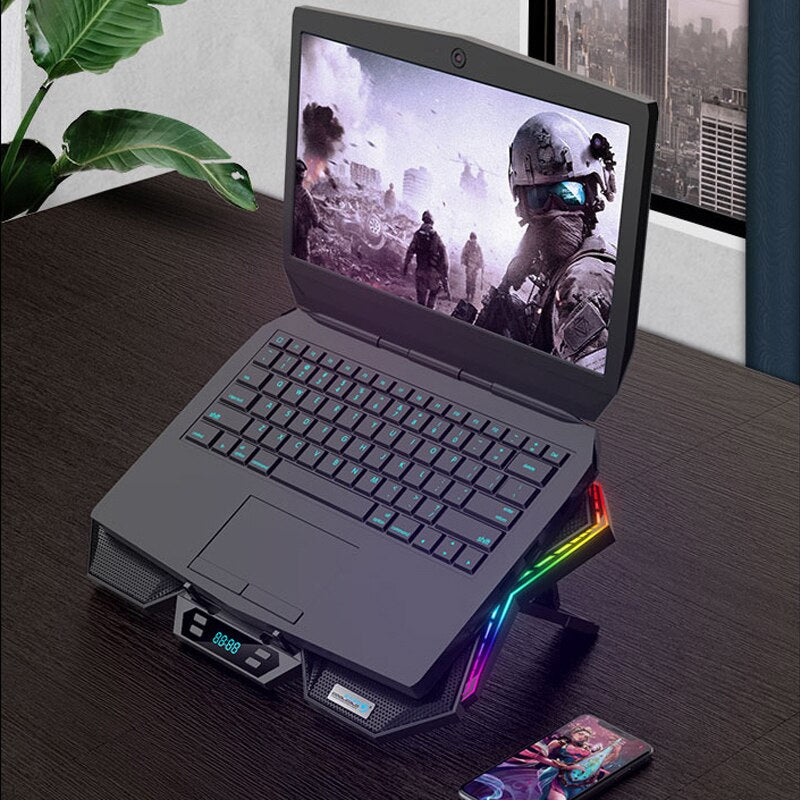 RGB Laptop Cooling Pad 6-Fan