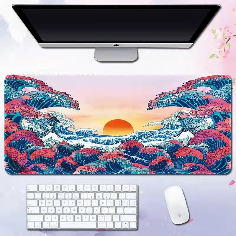 Wave Extended Gaming Desk Pad — Keyboard & Mouse Mat