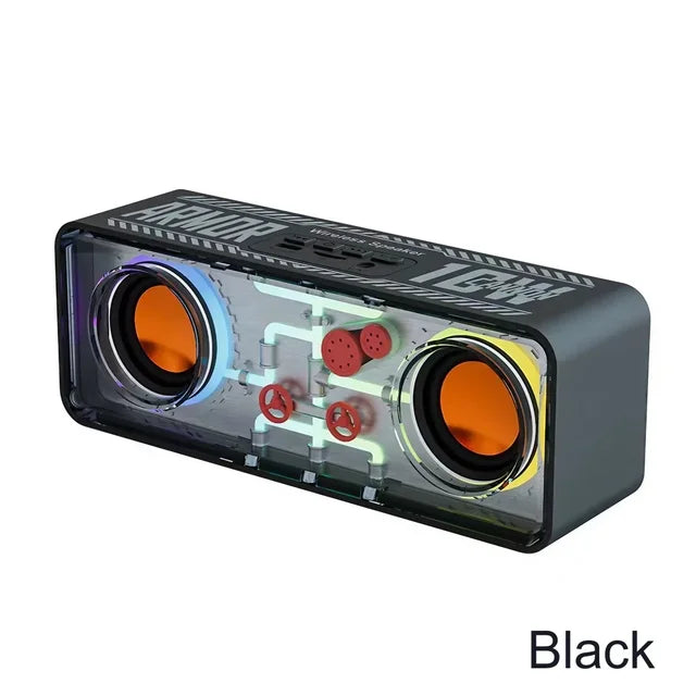 PUNK Transparent Dual Wireless Bluetooth Speaker with Bass Vibro-Sound