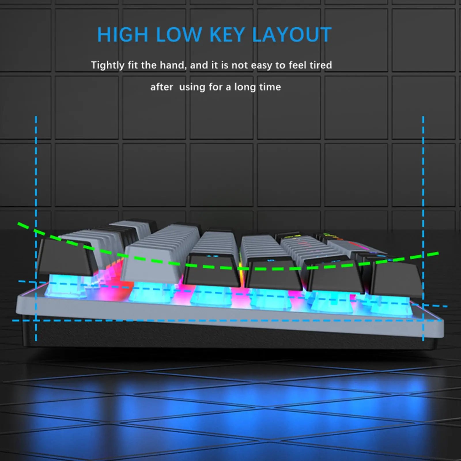 87-Key LED Backlit Gaming Keyboard