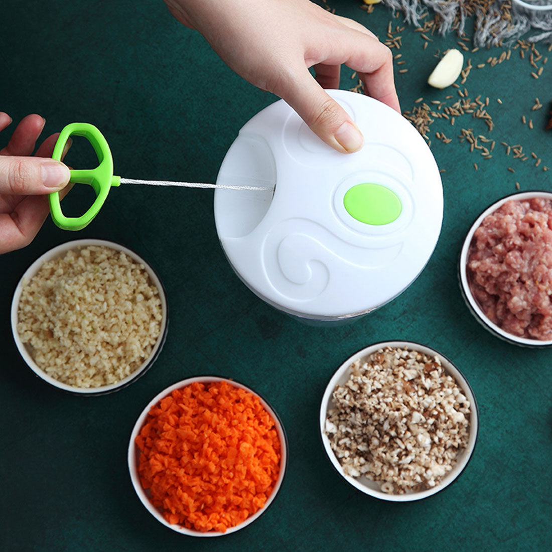 Manual Garlic Press & Vegetable Slicer — Multi-Function Kitchen Tool