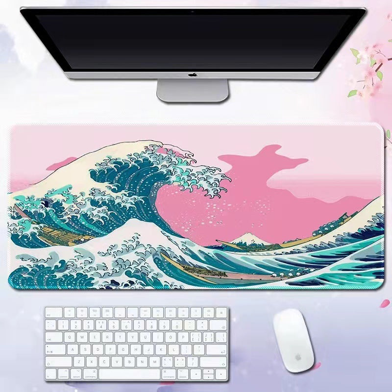 Wave Extended Gaming Desk Pad — Keyboard & Mouse Mat