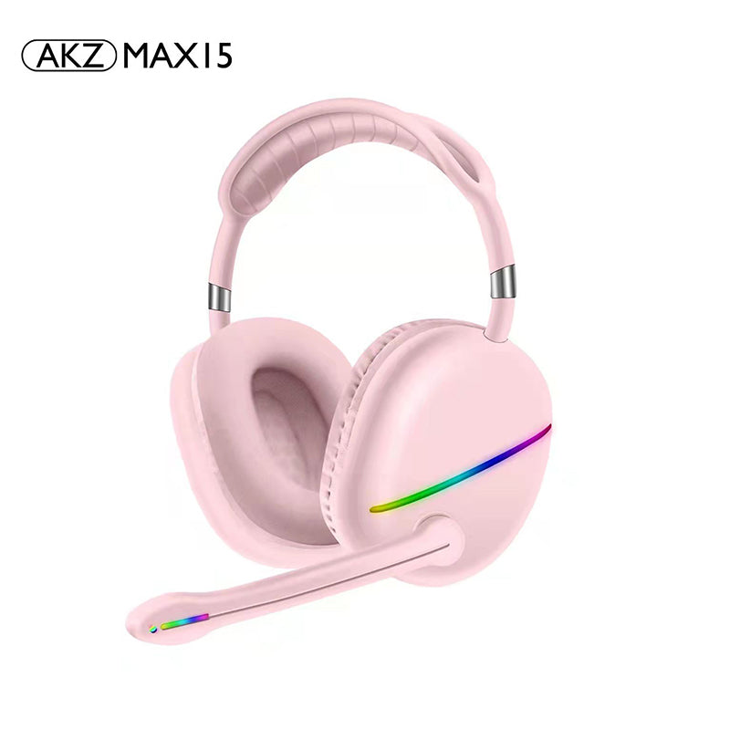 MAX15 RGB Bluetooth Gaming Headset with Subwoofer & External Mic