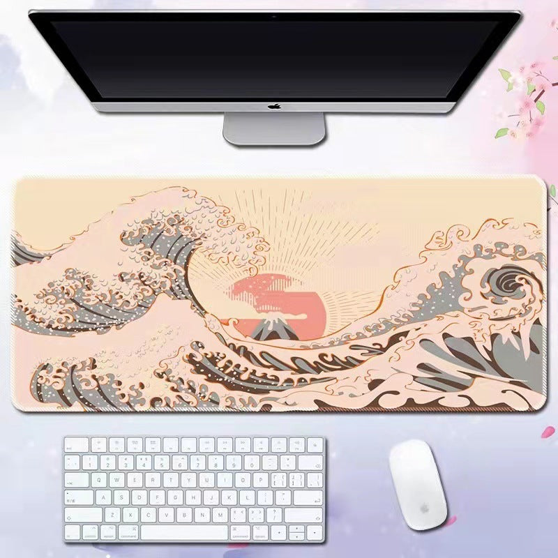 Wave Extended Gaming Desk Pad — Keyboard & Mouse Mat