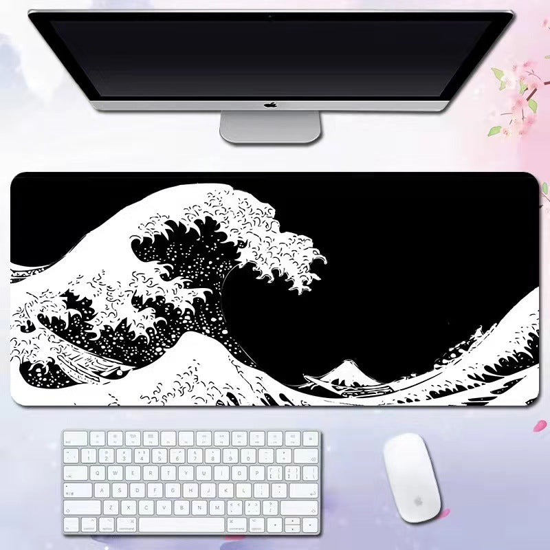 Wave Extended Gaming Desk Pad — Keyboard & Mouse Mat