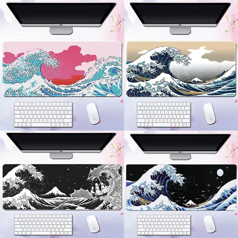 Wave Extended Gaming Desk Pad — Keyboard & Mouse Mat