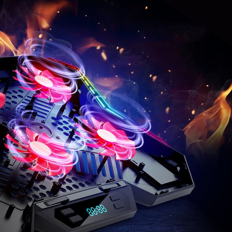 RGB Laptop Cooling Pad 6-Fan
