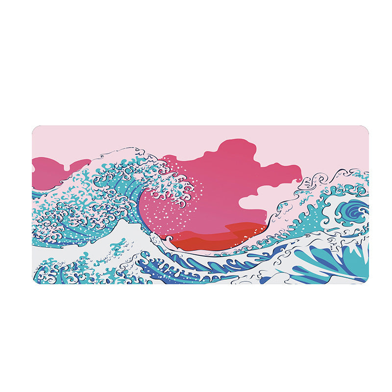 Wave Extended Gaming Desk Pad — Keyboard & Mouse Mat