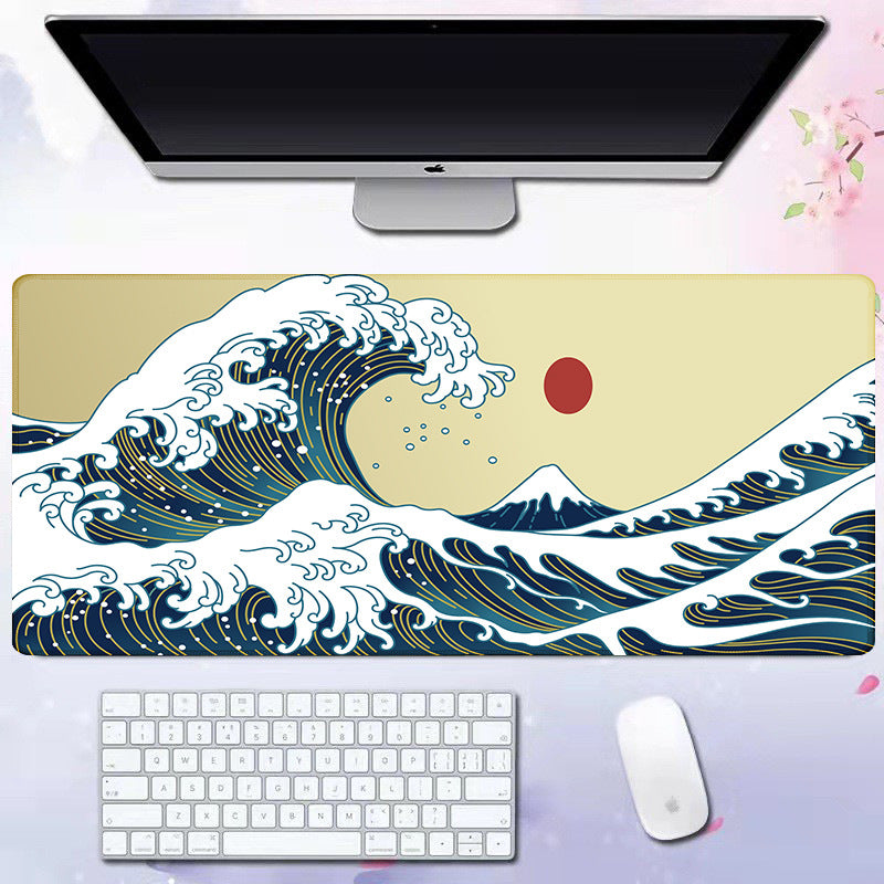 Wave Extended Gaming Desk Pad — Keyboard & Mouse Mat