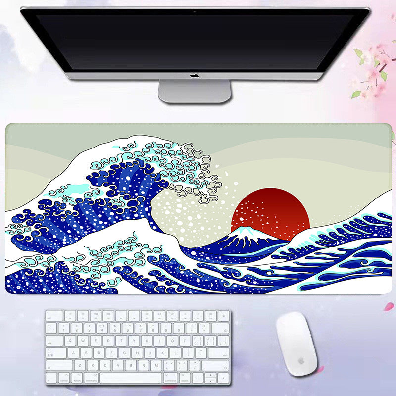 Wave Extended Gaming Desk Pad — Keyboard & Mouse Mat