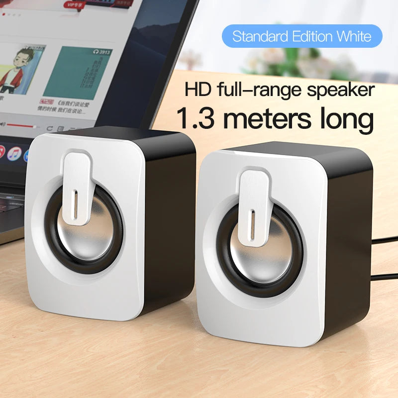 Mini USB Wired Computer Speaker — 3D Stereo Surround Sound for PC & Laptop