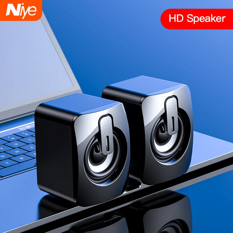 Mini USB Wired Computer Speaker — 3D Stereo Surround Sound for PC & Laptop