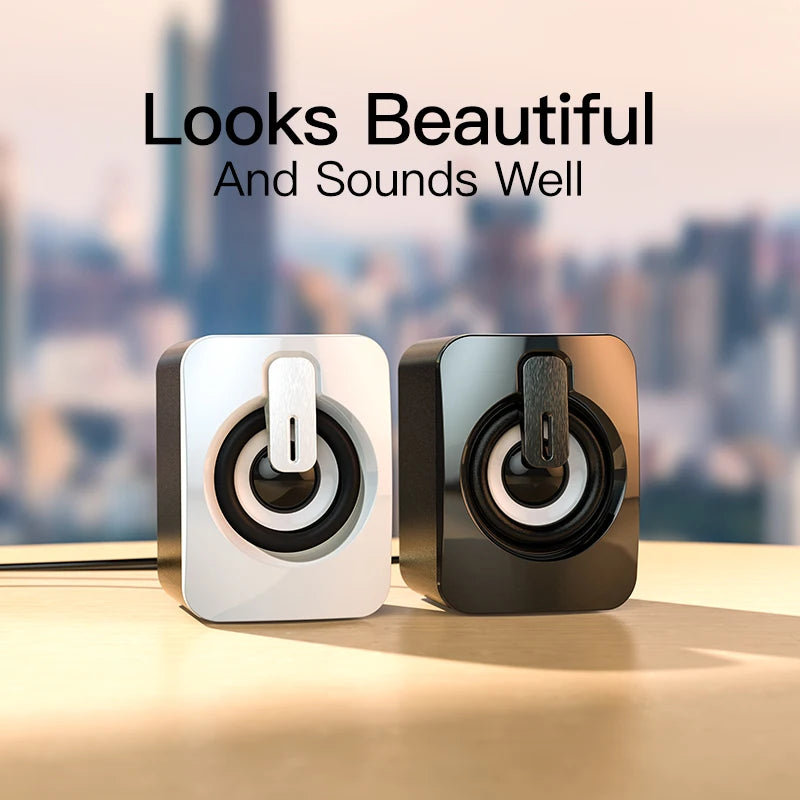 Mini USB Wired Computer Speaker — 3D Stereo Surround Sound for PC & Laptop